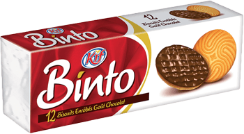 12 Biscuits enrobés de chocolat Binto KIF