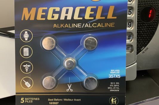 5 batteries piles 357X5