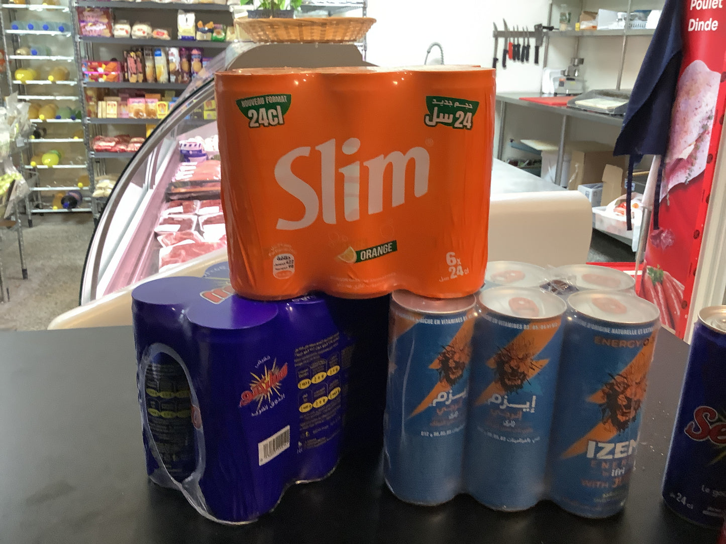 6 Boissons Slim Gazeuses Orange