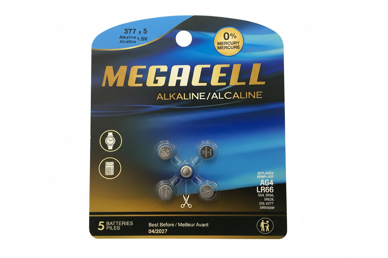 5 batteries piles 377X5